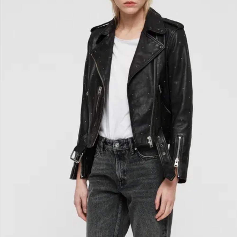 Studded Black Leather Jacket